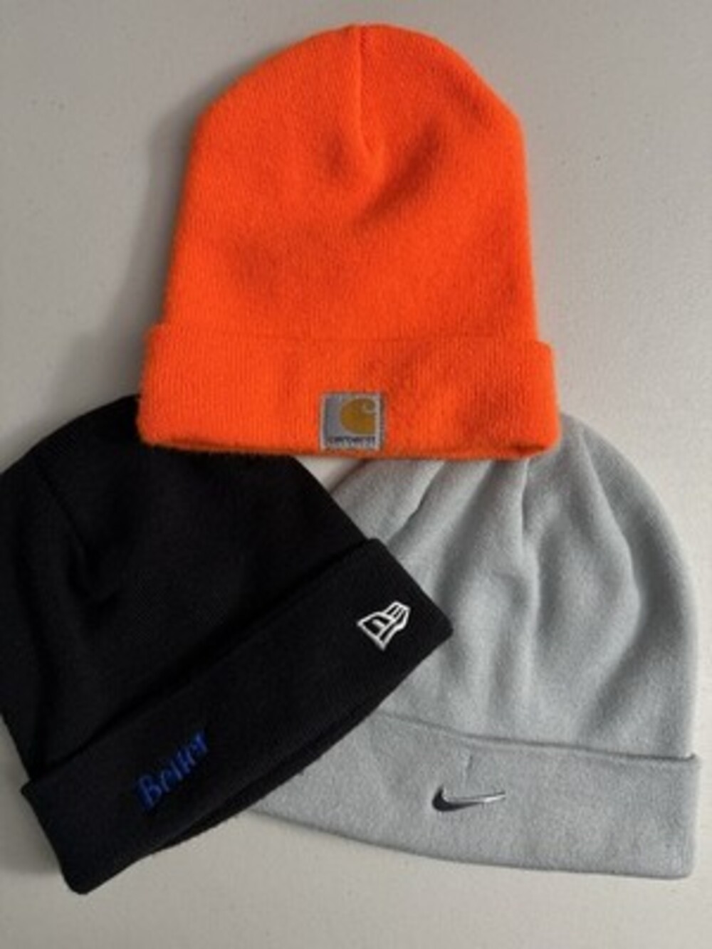 Lot of 3 Beanies Nike New Era And Carhartt